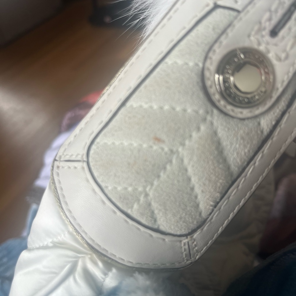 Coach White Fur-Trimmed Shoulder Bag - Picture 14 of 15